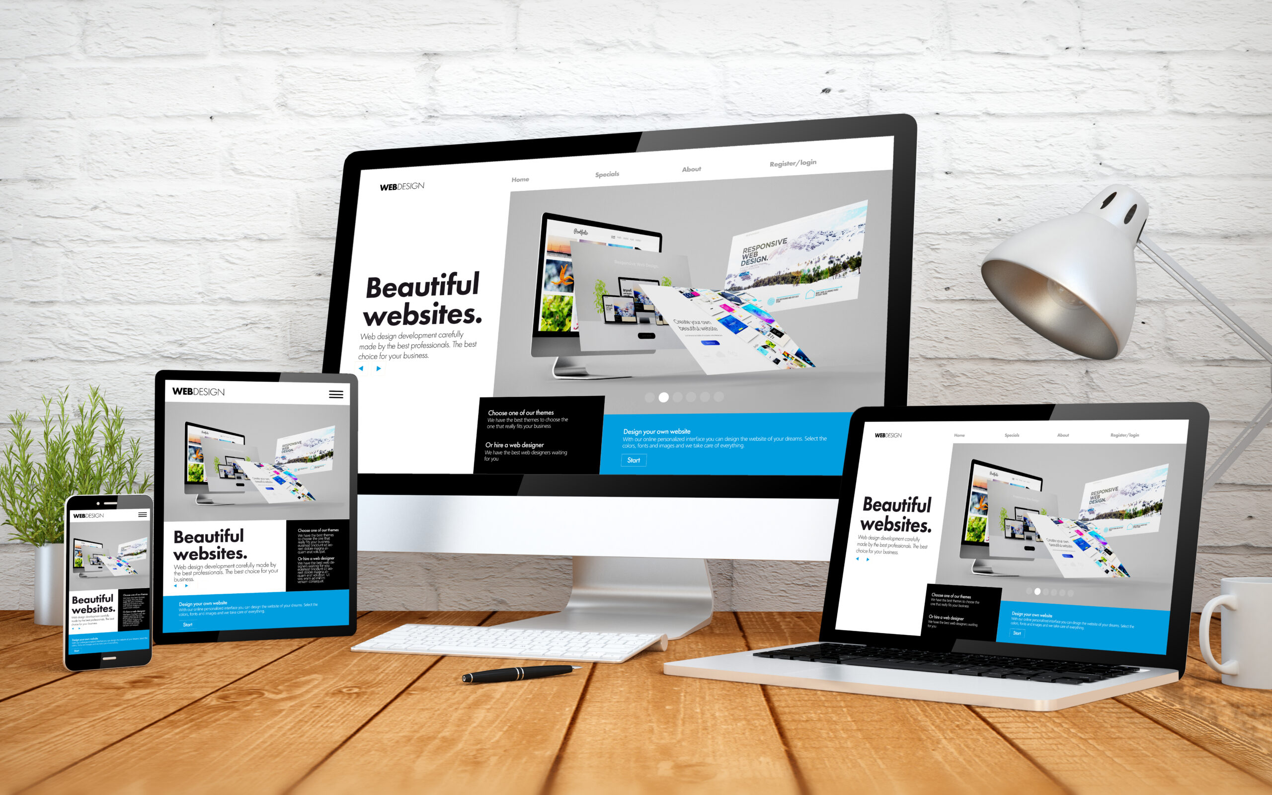 3d rendering with multidevices with builder responsive design website