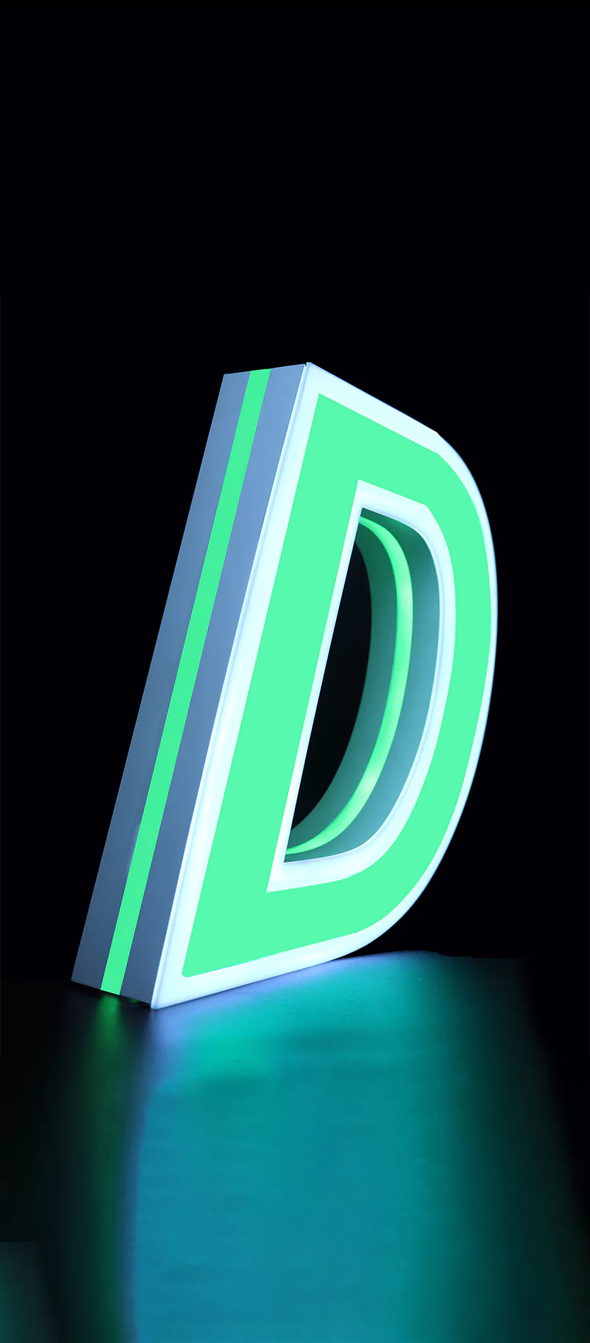 Beleuchtete 3D-Buchstaben