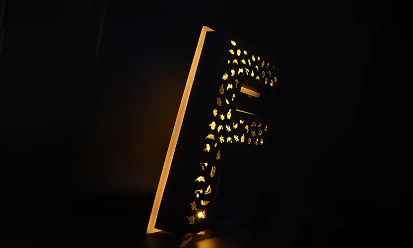 leuchtreklame 3D-Buchstaben
