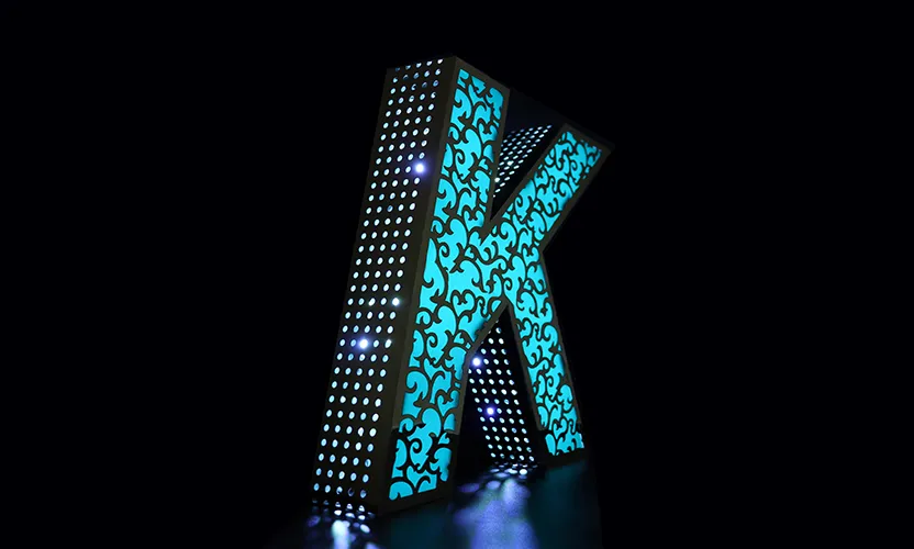leuchtreklame 3D-Buchstaben
